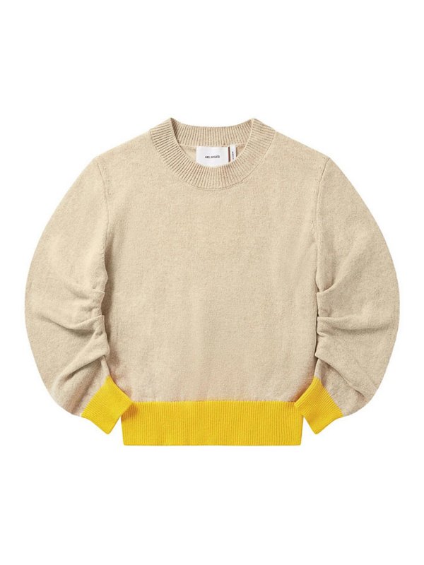 AXEL ARIGATO: Strickpullover mit Rundhalsausschnitt - Rundhalspullover - Beige