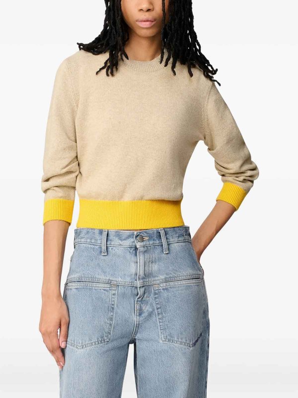 The Best Shops AXEL ARIGATO: Strickpullover mit Rundhalsausschnitt - Rundhalspullover - Beige