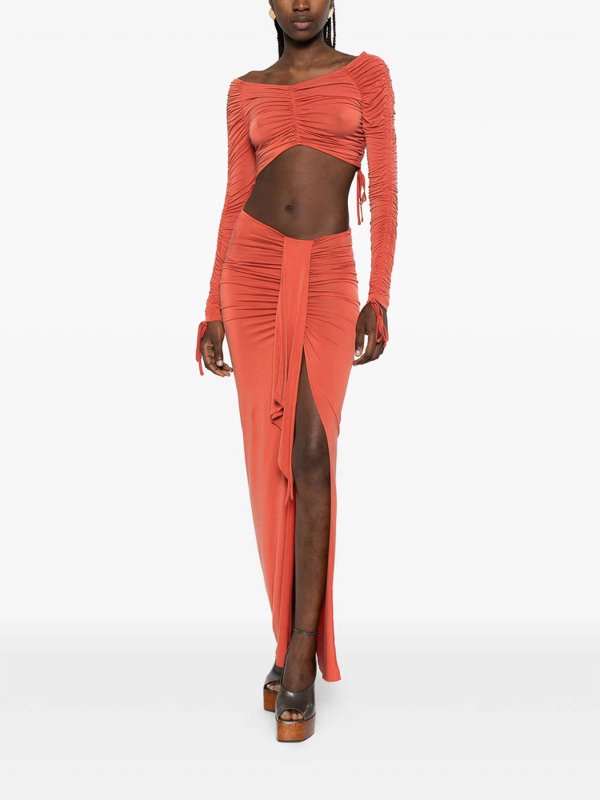Balmain: Jupes midi et au genou online - Jupe Midi - Orange