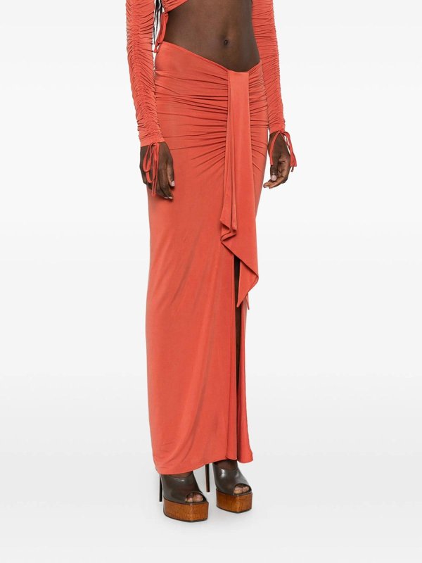 The Best Shops Balmain: Jupes midi et au genou - Jupe Midi - Orange