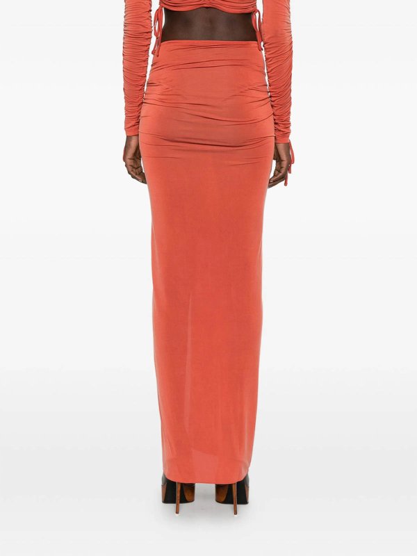 Jupe Midi - Orange shop online: Balmain