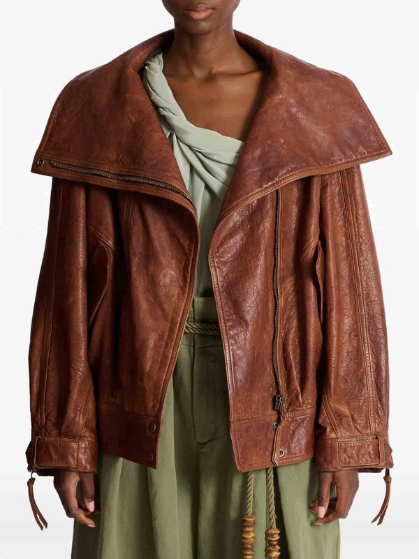 The Best Shops Balmain: leather coats - Leather Outerwear