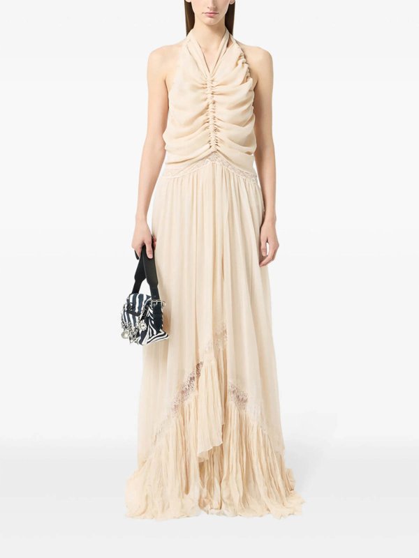 BLUMARINE: ニーレングスドレス online - 膝丈ドレス - ベージュ