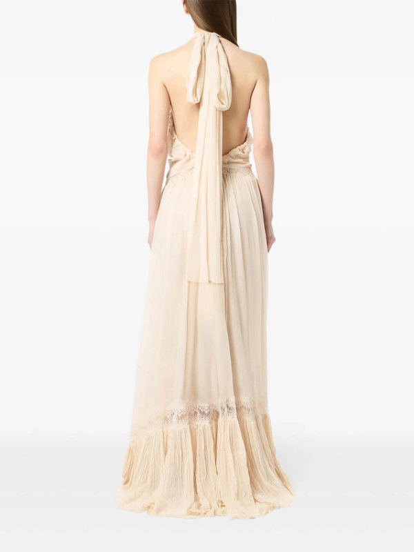 The Best Shops BLUMARINE: ニーレングスドレス - 膝丈ドレス - ベージュ