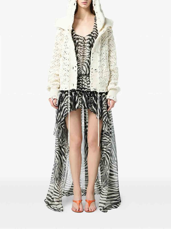 膝丈/ミディスカート - 白 shop online: BLUMARINE