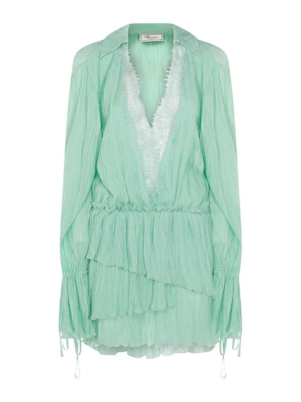BLUMARINE: ニーレングスドレス - 膝丈ドレス - 緑