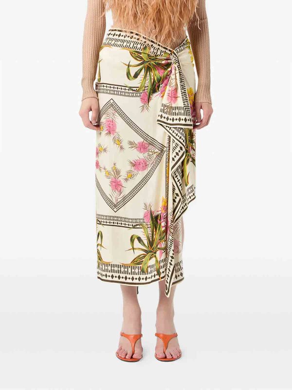 BLUMARINE buy online 膝丈/ミディスカート - ベージュ