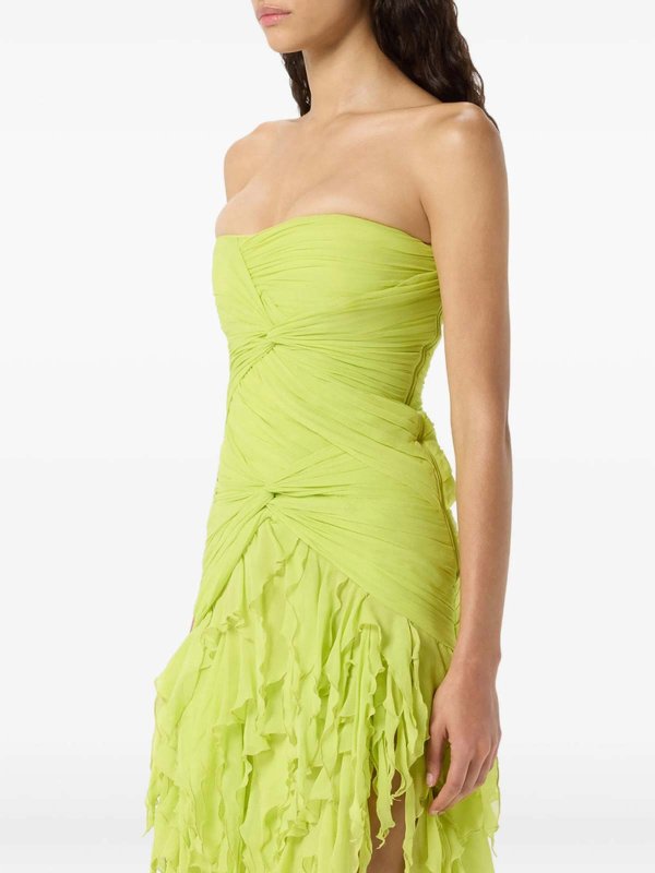 膝丈ドレス - 緑 shop online: BLUMARINE