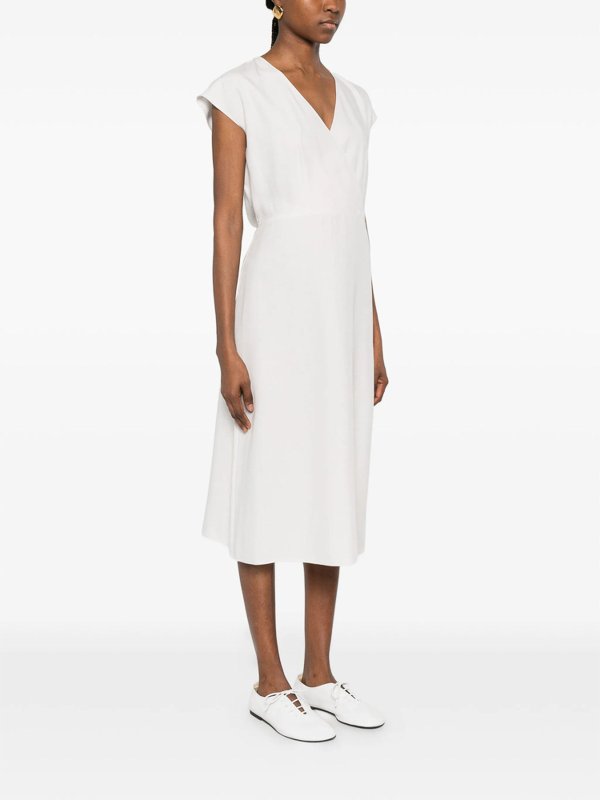 The Best Shops CALVIN KLEIN: ニーレングスドレス - 膝丈ドレス - 白