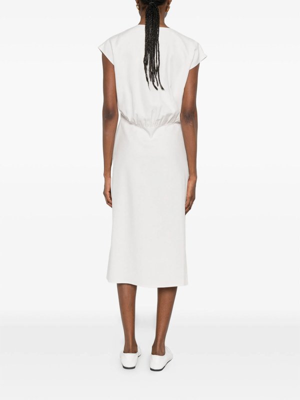 膝丈ドレス - 白 shop online: CALVIN KLEIN