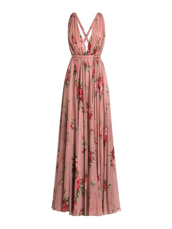 DOLCE & GABBANA: ニーレングスドレス - 膝丈ドレス - ピンク