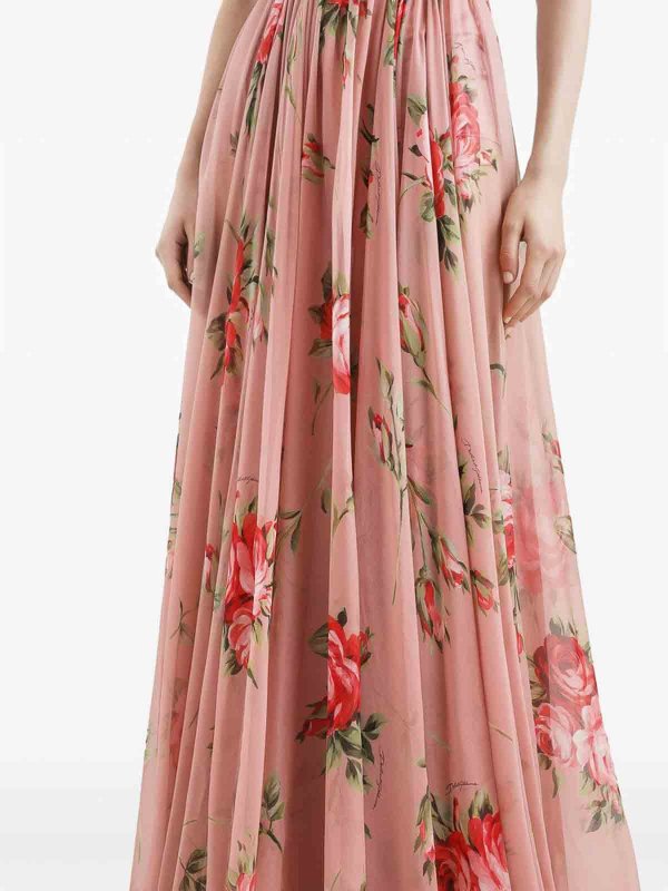 DOLCE & GABBANA: ニーレングスドレス online - 膝丈ドレス - ピンク