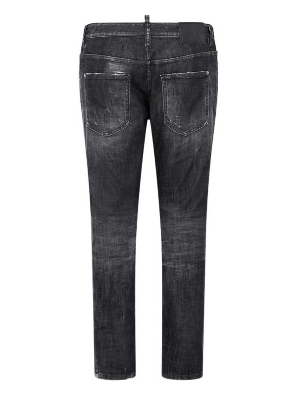 DSQUARED2: Jeans à jambe droite online - Jean Droit - Gris