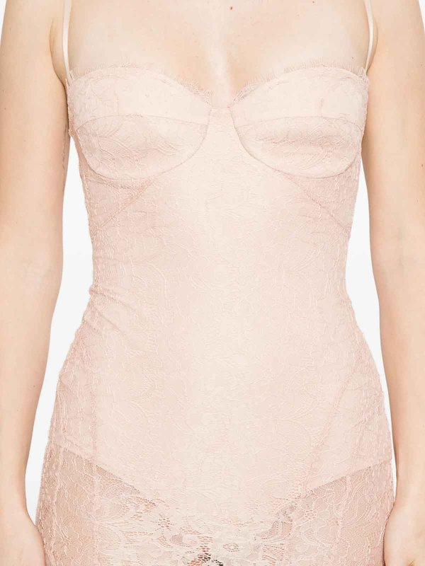 ELISABETTA FRANCHI: ニーレングスドレス online - 膝丈ドレス - ヌードカラー