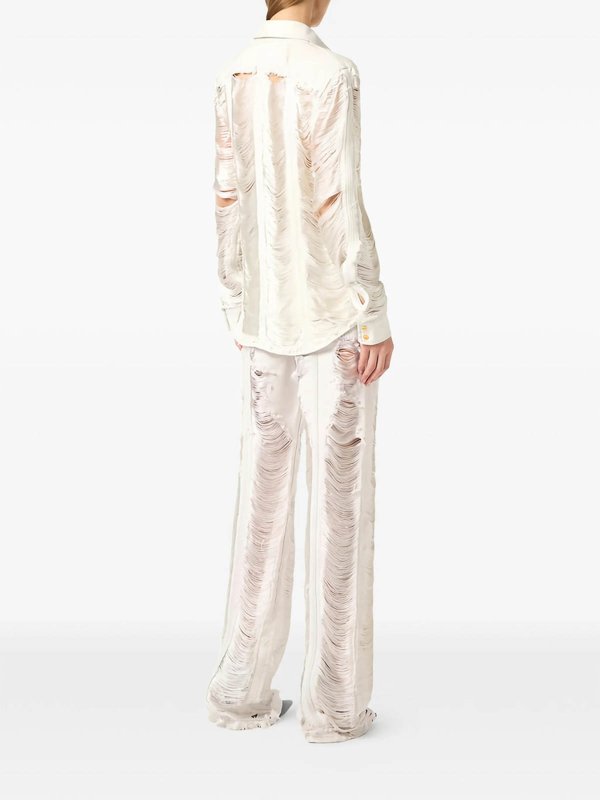 ストレートジーンズ - 白 shop online: ELISABETTA FRANCHI