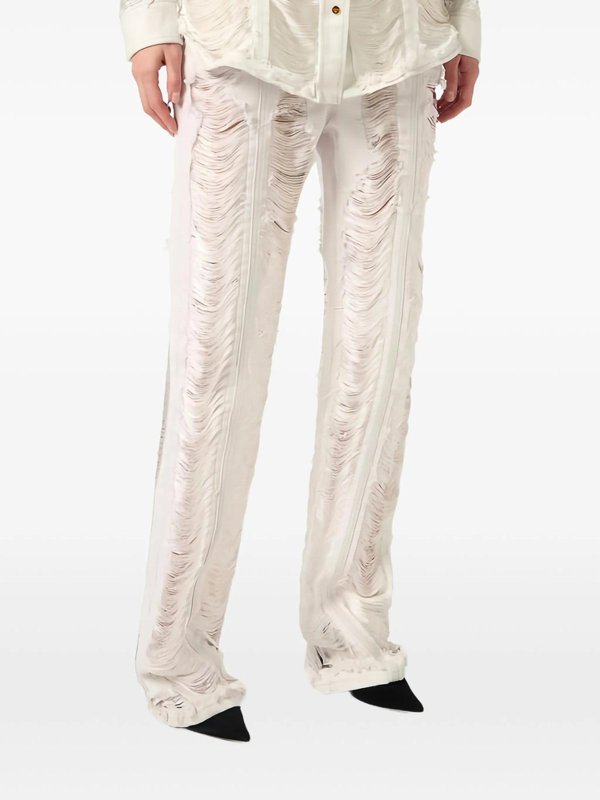 ELISABETTA FRANCHI buy online ストレートジーンズ - 白