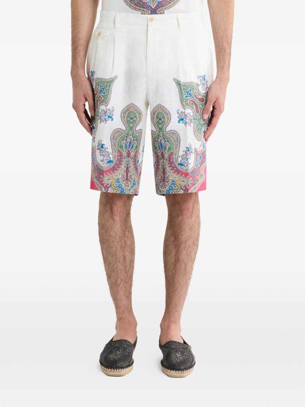 ETRO: Shorts online - Shorts - Blanco