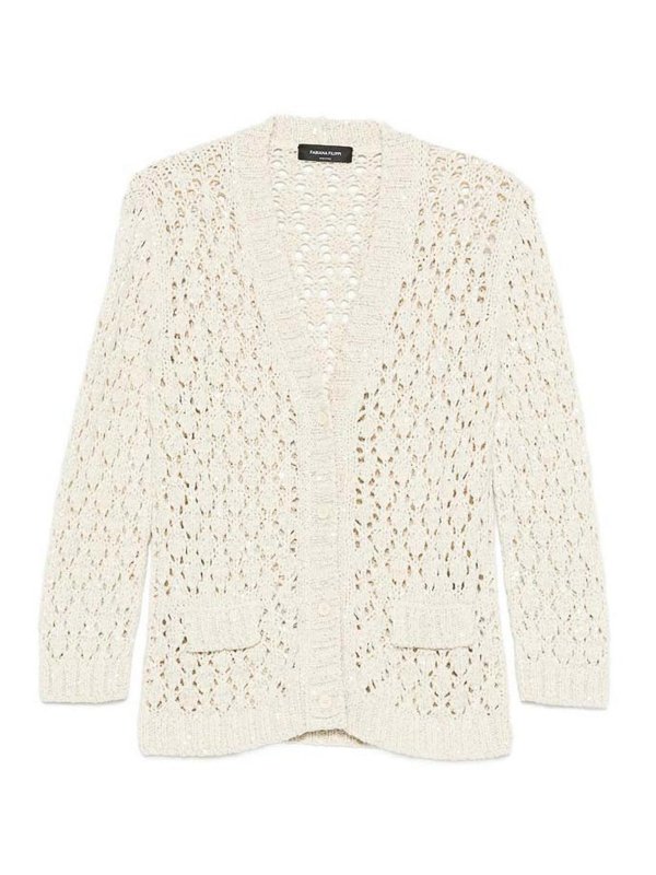 FABIANA FILIPPI: Strickpullover mit Rundhalsausschnitt - Rundhalspullover - Beige