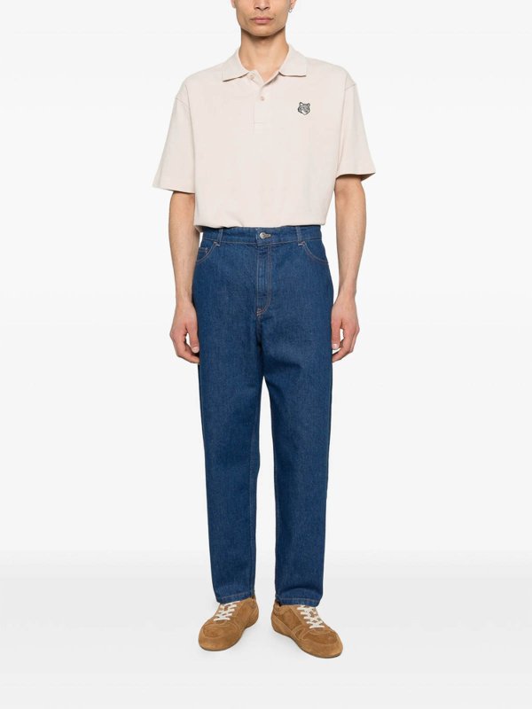 The Best Shops MAISON KITSUNÉ: straight leg jeans - Jeans