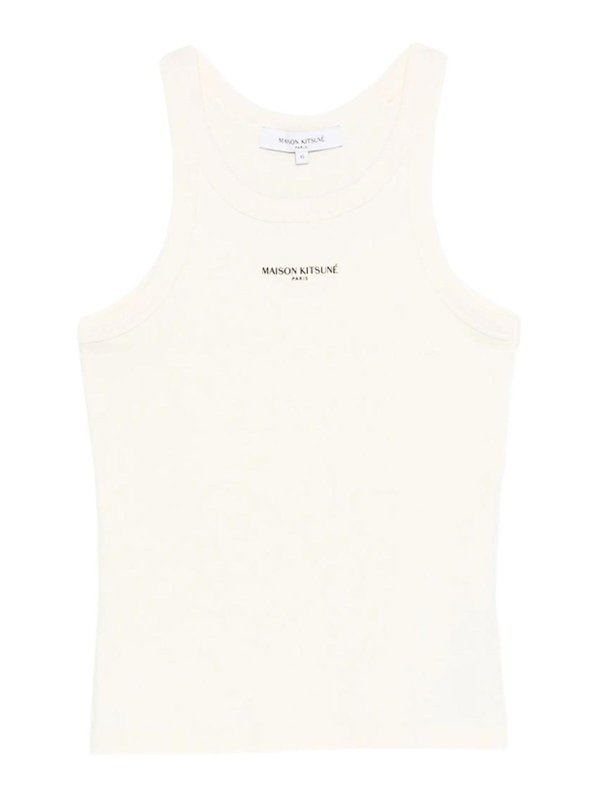 MAISON KITSUNÉ: Tops y camisetas sin mangas - Top - Blanco