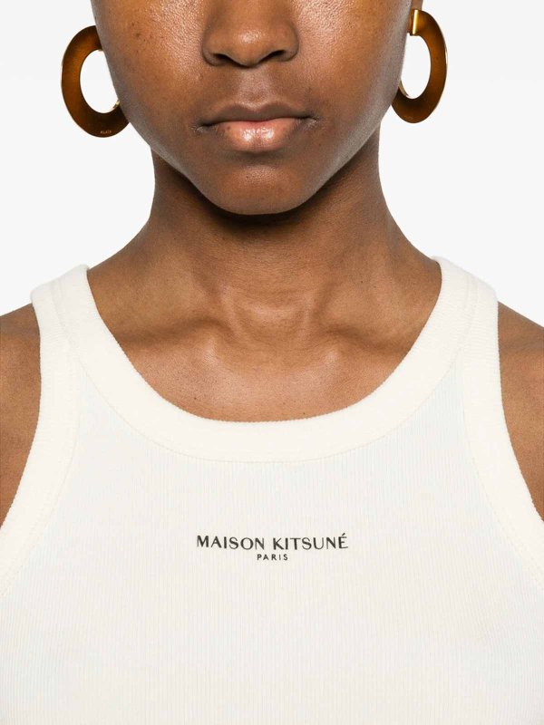 The Best Shops MAISON KITSUNÉ: Tops y camisetas sin mangas - Top - Blanco