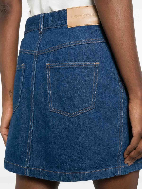 The Best Shops MAISON KITSUNÉ: Knielange und Midi Röcke - Midirock - Blau