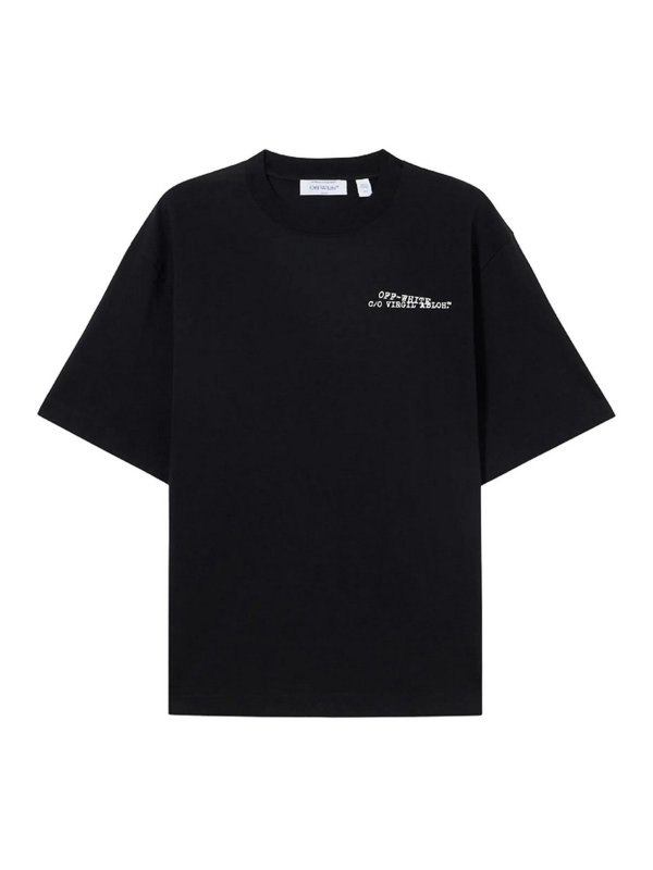 OFF-WHITE: T-shirts - T-Shirt - Schwarz