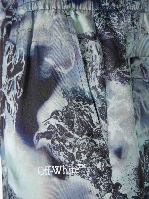 OFF-WHITE: Shorts online - Short - Bleu