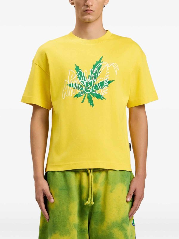 T-Shirt - Gelb shop online: Palm Angels