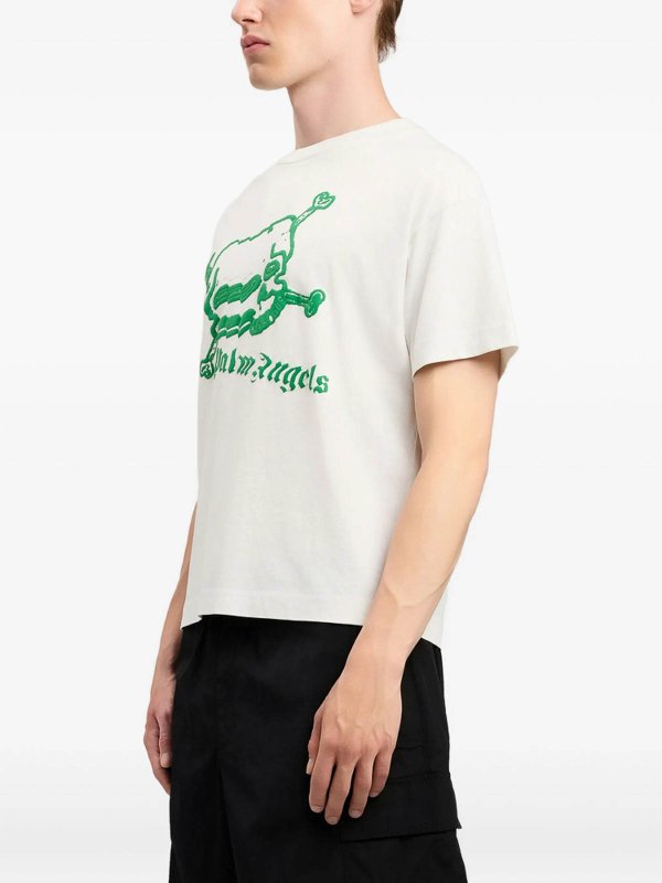 The Best Shops Palm Angels: T-shirts - T-Shirt - Weiß