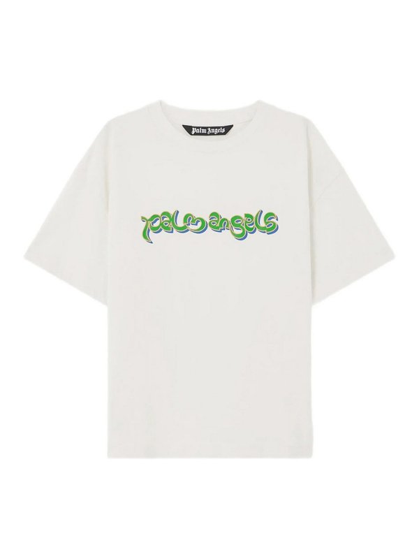 Palm Angels: T-shirts - T-Shirt - Weiß