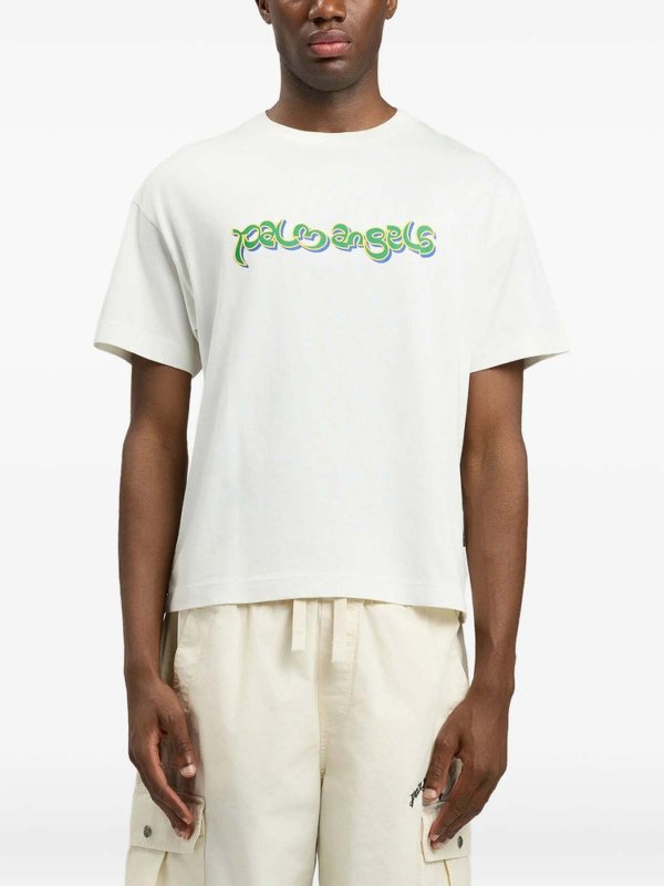 The Best Shops Palm Angels: T-shirts - T-Shirt - Weiß