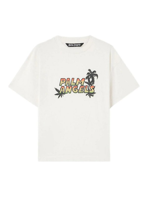 Palm Angels: T-shirts - T-Shirt - Weiß