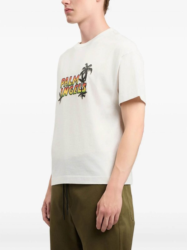 Palm Angels: T-shirts online - T-Shirt - Weiß