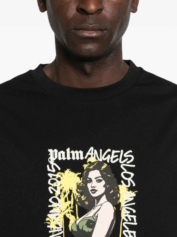 Palm Angels: T-shirts online - T-Shirt - Schwarz