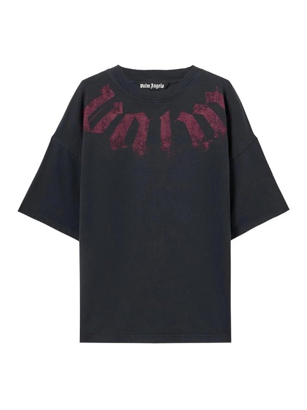 Palm Angels: T-shirts - T-Shirt - Schwarz