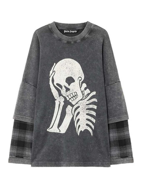 Palm Angels: Sweatshirts und Pullover - Sweatshirt - Grau