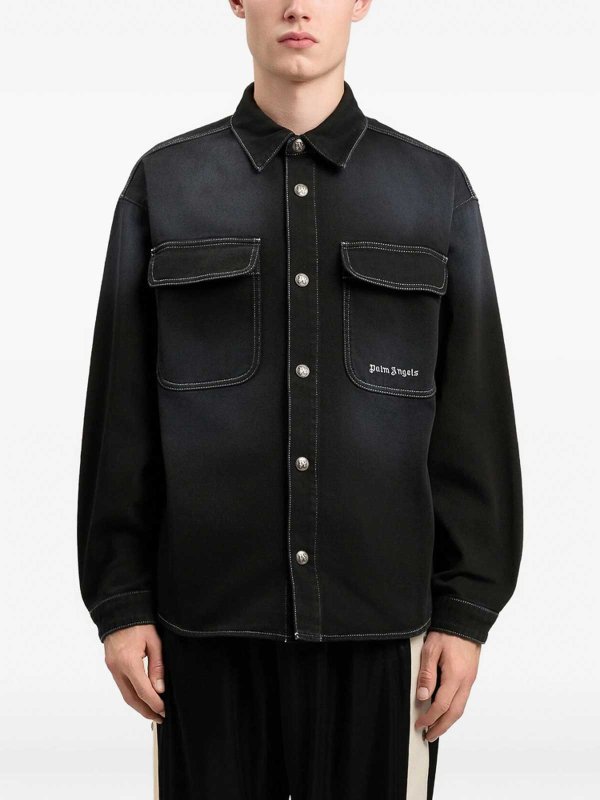 シャツ - 黒 shop online: Palm Angels