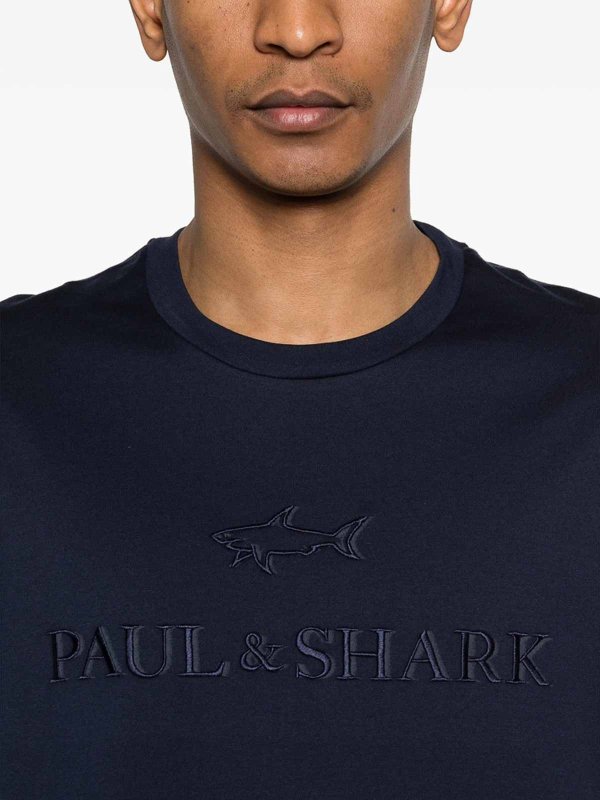 T-Shirt - Blau shop online: PAUL & SHARK
