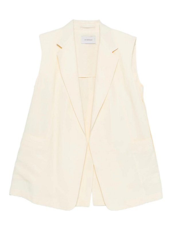 SPORTMAX: Chalecos  - Chaleco - Blanco