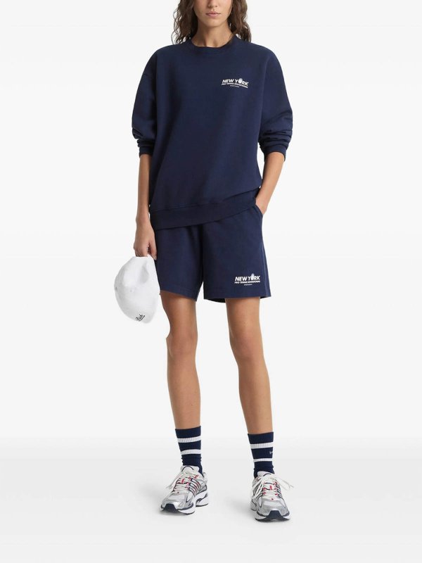 SPORTY & RICH: Strickpullover mit Rundhalsausschnitt online - Rundhalspullover - Blau