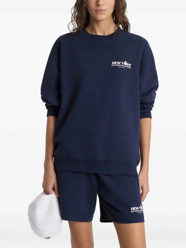 SPORTY & RICH buy online Rundhalspullover - Blau