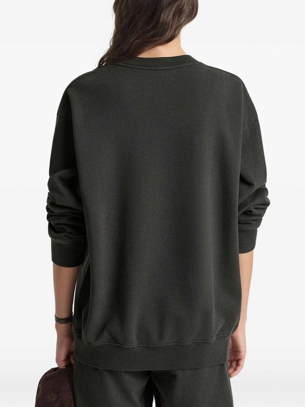 The Best Shops SPORTY & RICH: Strickpullover mit Rundhalsausschnitt - Rundhalspullover - Grau
