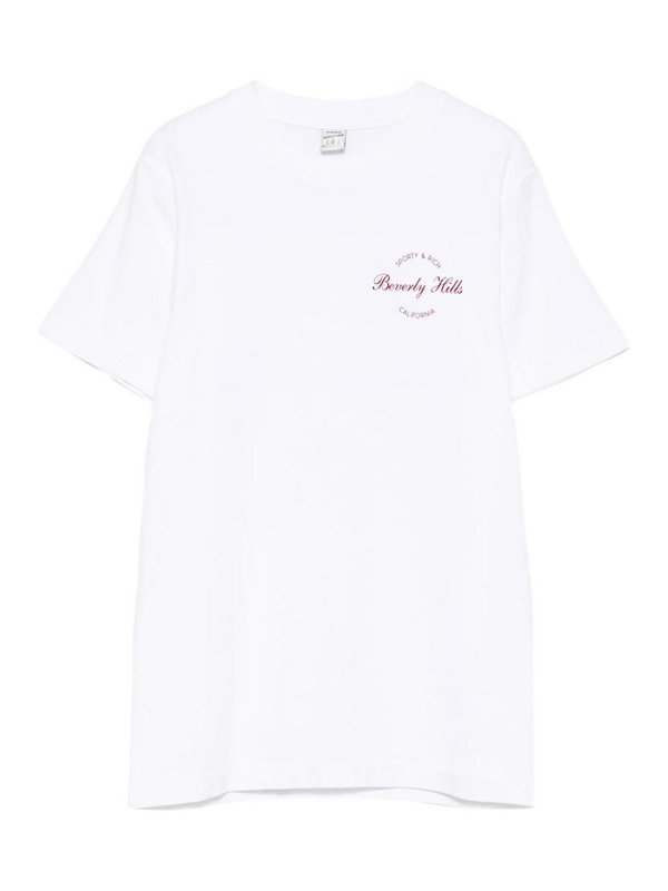 SPORTY & RICH: T-shirts - T-Shirt - Weiß