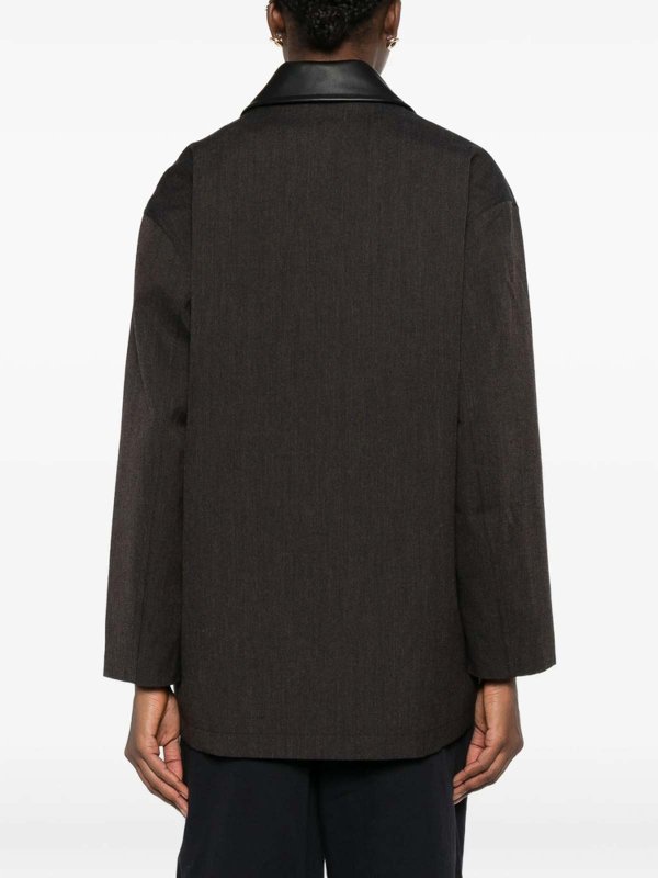 STUDIO NICHOLSON: leather coats online - Leather Outerwear