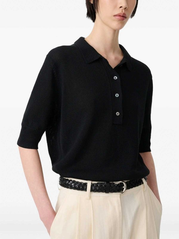 STUDIO NICHOLSON: Pull col rond online - Pull Col Rond - Noir