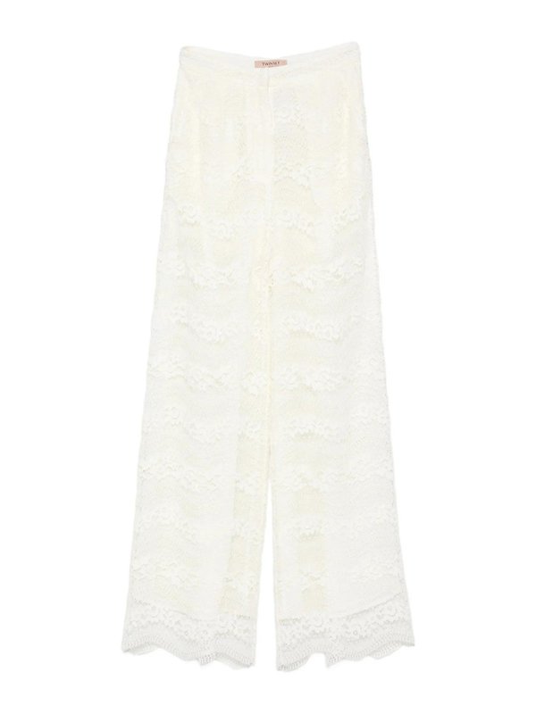 TWINSET: Casual Hosen - Casual Hose - Weiß