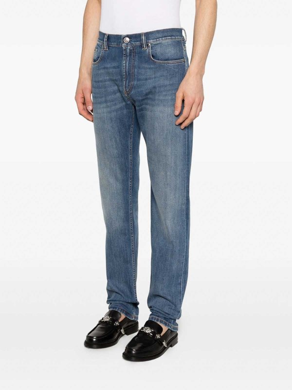 VERSACE: straight leg jeans online - Jeans