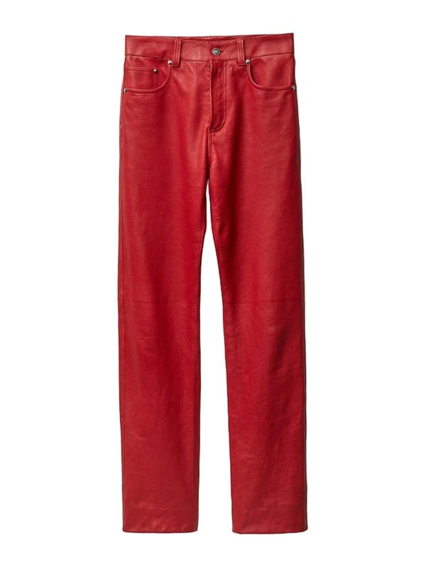 VERSACE: leather trousers - Leather Pant