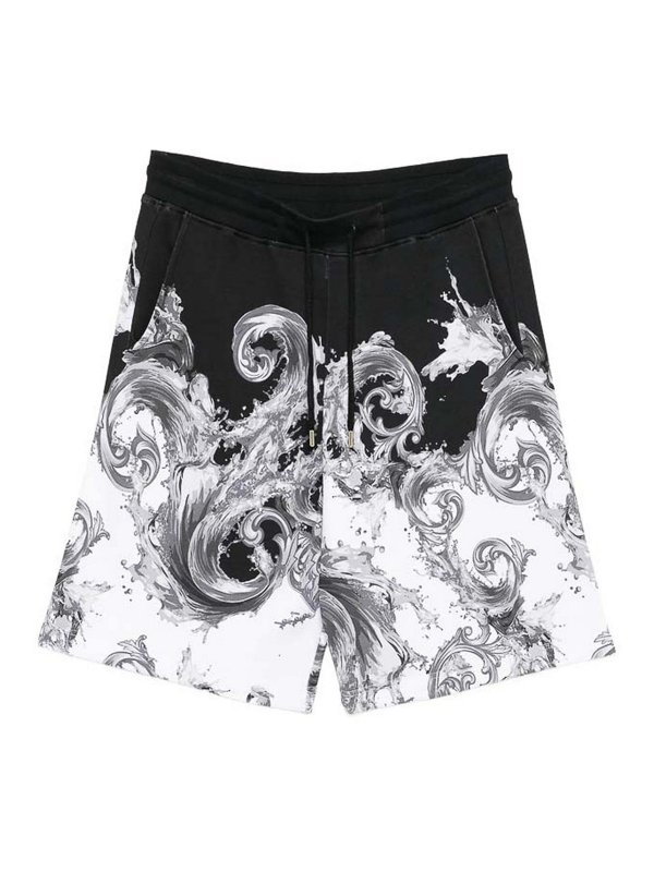 Versace Jeans Couture: トラウザーショーツ - ショートパンツ - 黒